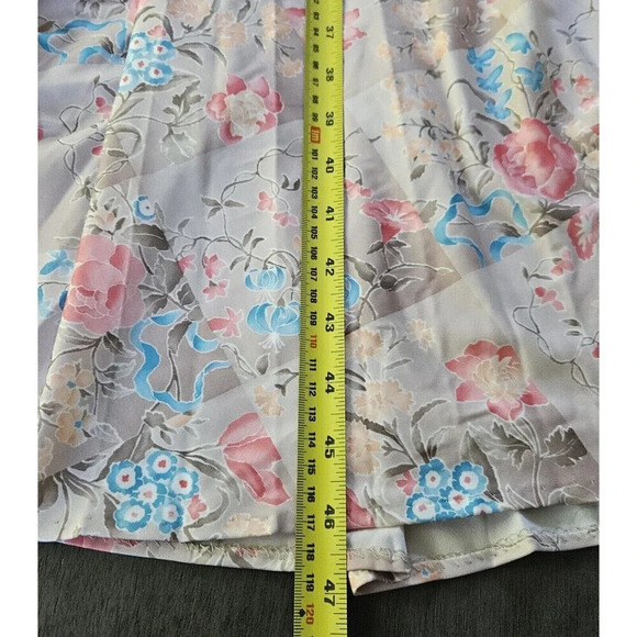 Vintage Sears Tan Beige Floral Dress Size L (38 Chest) No Belt Secretary Office - Picture 6 of 10